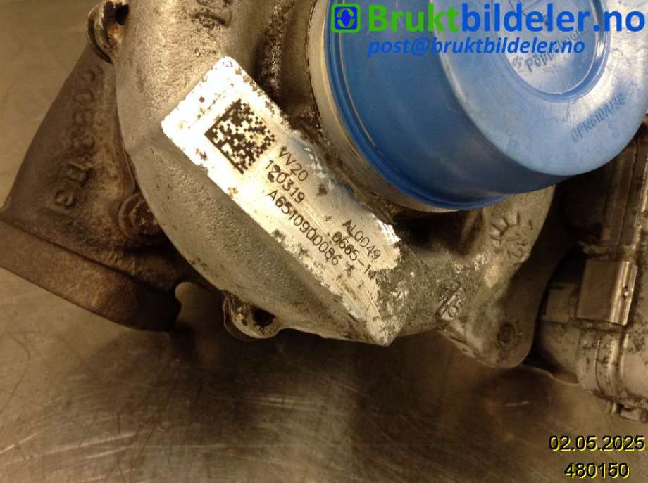 Turbo til Mercedes Vito/Viano 2010-2014 (Fase 2) (W639) (W639) (MERCEDES|A 651 090 00 86|VV20 AL0049|)