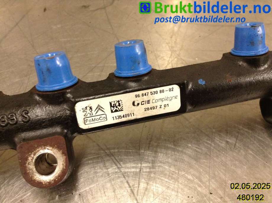 Dyseskinne (fuelrail) til Citroën C4, Aircross 2012-2017  (CITROEN|9684753080-02|)