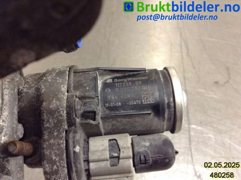 EGR-ventil til VW Touran 2010-2015 (Type I, Fase 3)  (VOLKSWAGEN|03L 131 512 DQ|0 280 751 016|117255.09)