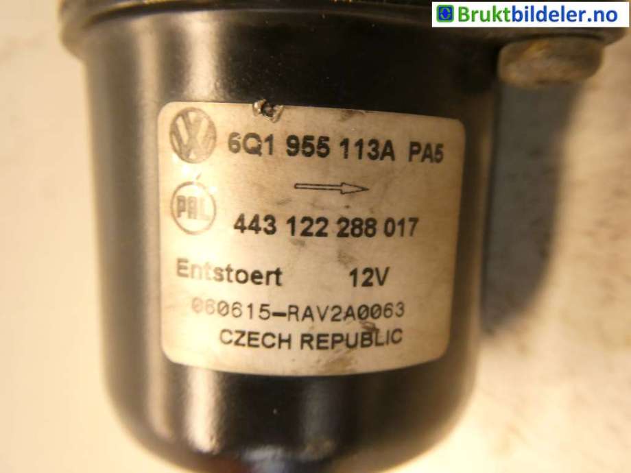 Viskermotor frontrute til VW Polo 2005-2009 (Type IV, Fase 2) (VOLKSWAGEN|6Q1 955 113 A|443 122 288 017)