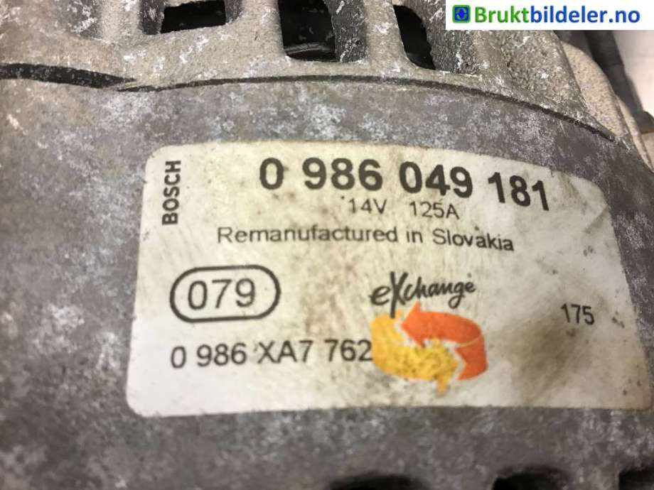 Dynamo til Ford Transit Connect 2009-2013 (Type I, Fase 2)  (FORD||0 986 049 181)