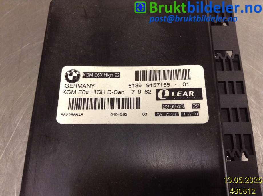 Styreenhet comfort (BCM) til BMW 5-Serie 2003-2010 (E60/E61) (E60/E61) (BMW|61 35 9 157 155-01|)