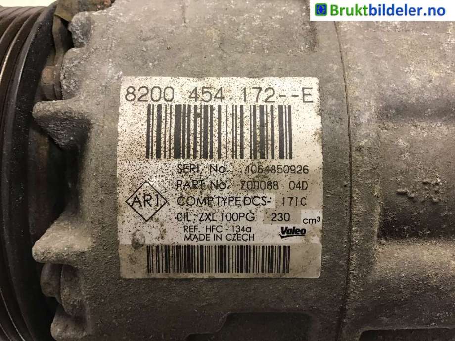 Aircondition kompressor til Opel Vivaro A 2006-2014 (OPEL|93161916||8200 454 172 E)
