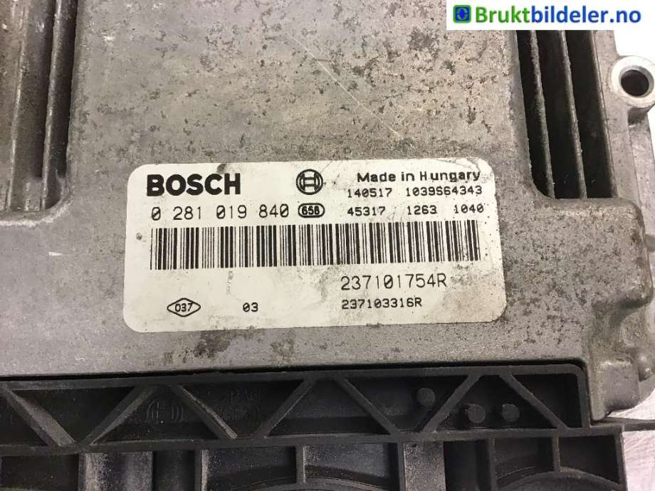 Styreenhet motor til Opel Vivaro A 2006-2014 (OPEL|237103316R|0 281 019 840|237101754R)