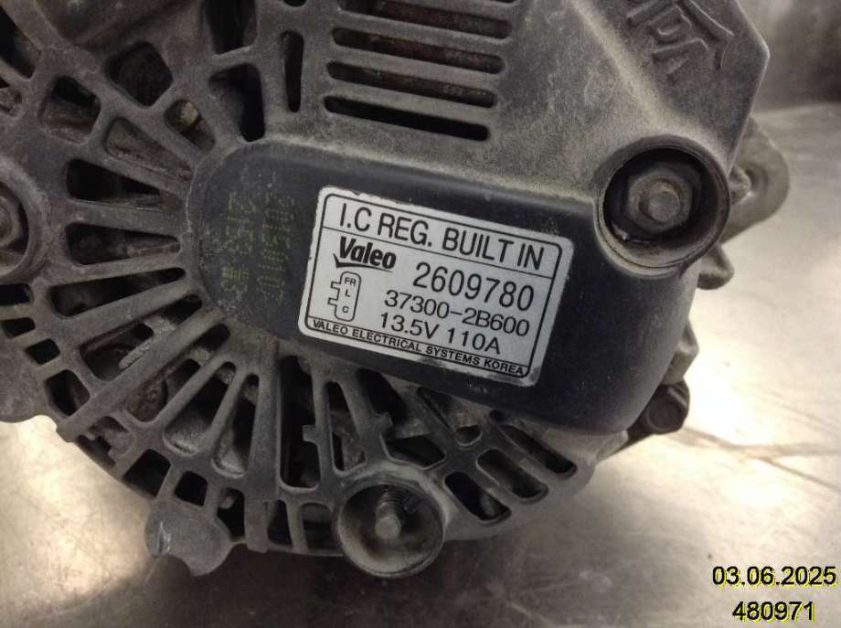 Dynamo til Kia Sportage 2010-2016 (Type III)  (KIA|37300-2B600|2609780|)