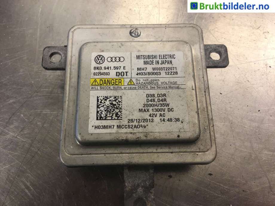 Styreenhet xenon/ballast til Audi A4, Allroad 2009-2016 (Type I) (B8) (B8) (AUDI|8K0 941 597 E|)