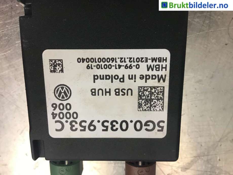 Bilstereo diverse til VW Caddy 2015-2020 (Type III, Fase 3)  (VOLKSWAGEN|5G0 035 953 C|)