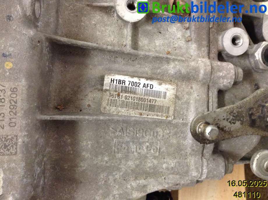 Girkasse manuell 6-trinn til Ford Fiesta 2017-->> (Type VII) (FORD|HIBR-7002-AFD|6MX65|)