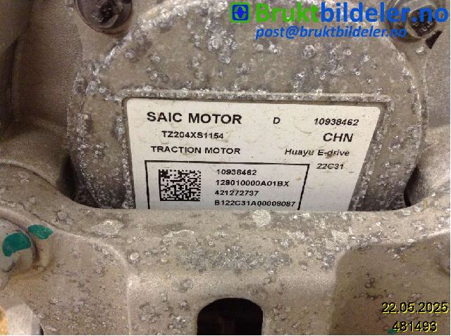 Motor elbil foran til MG Marvel R 2021-->> (MG|10938462|TZ204XS1154|)