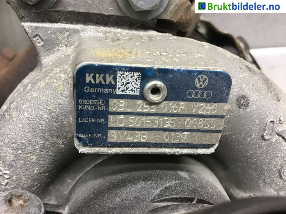 Turbo til VW Golf, Plus/Cross, 2009-2013 (Fase 2)  (VOLKSWAGEN|03L 253 016 F)
