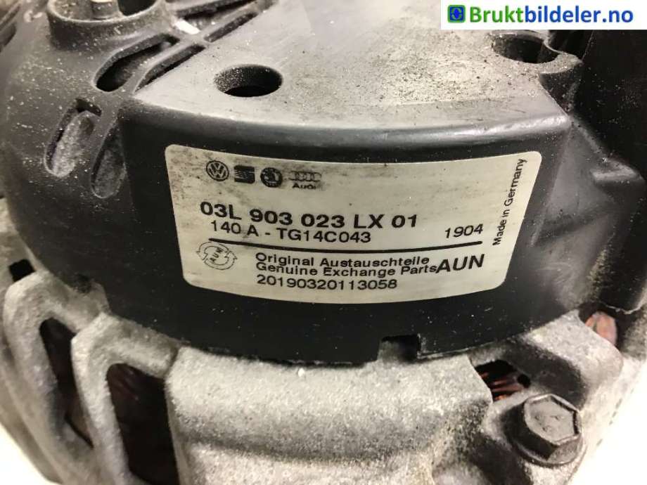 Dynamo til VW Caddy 2015-2020 (Type III, Fase 3)  (VOLKSWAGEN|03L 903 023 LX|TG14C043|)