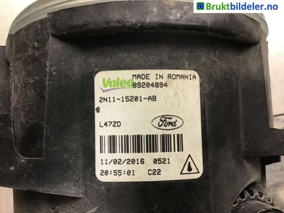 Tåkelykt venstre foran til Ford Transit Courier, 2014-2018 (Type I, Fase 1) (FORD|2N11-15201-AB)