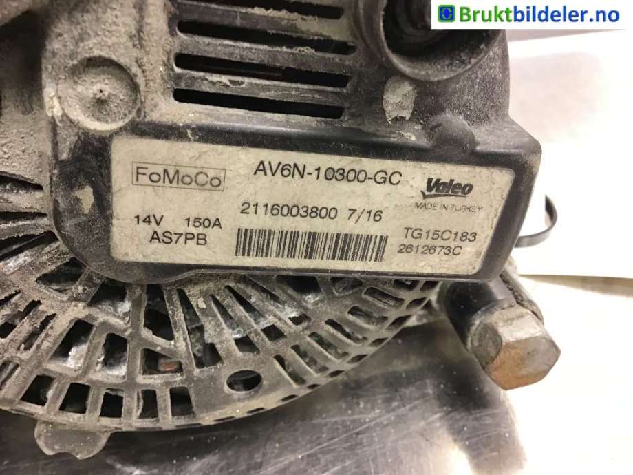 Dynamo til Ford Transit Courier 2014-2018 (Type I, Fase 1)  (FORD|AV6N-10300-GC|2116003800|TG15C183)