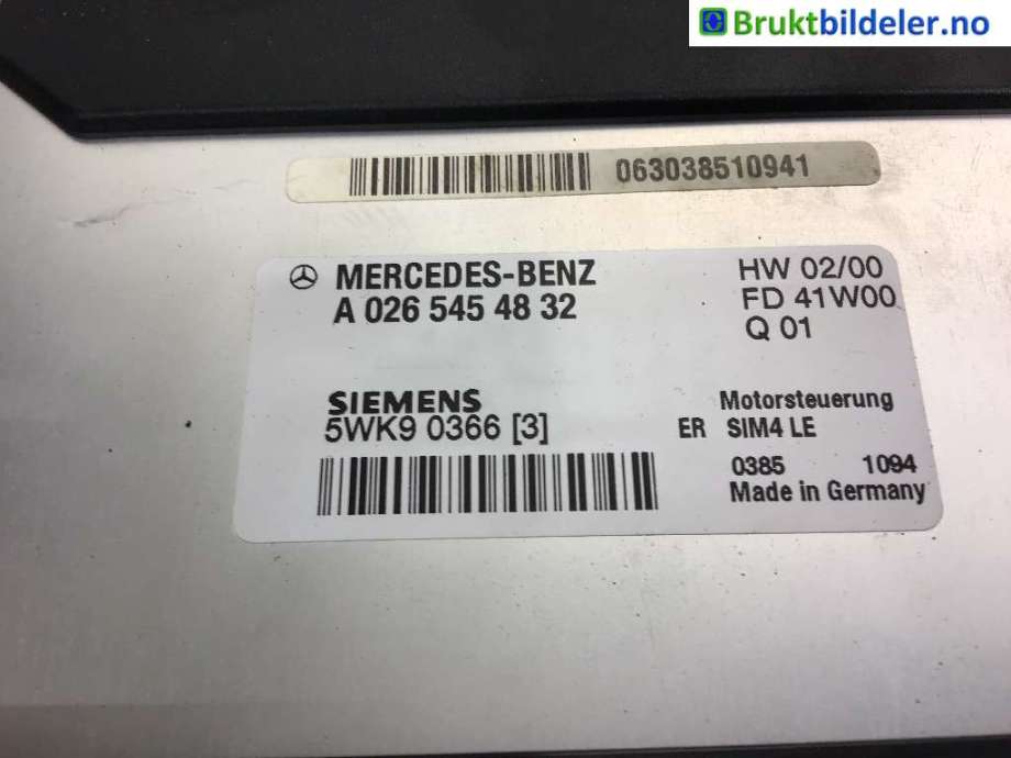 Styreenhet motor til Mercedes CLK 1997-2002 (C208) (C208) (MERCEDES|A 026 545 48 32||A 111 153 11 79)
