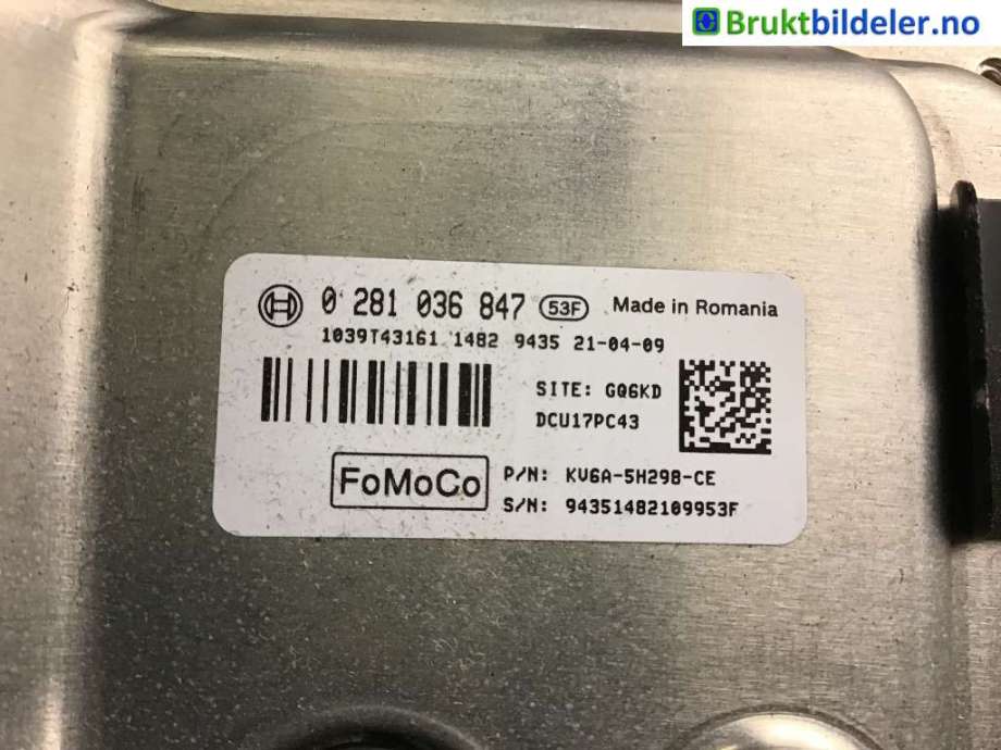Styreenhet diverse til Ford Transit, 2014-->>  (FORD|KV6A-5H298-CE)