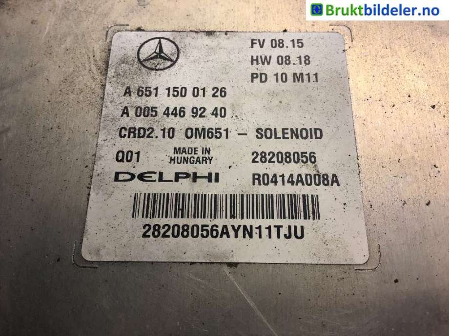 Styreenhet motor til Mercedes C-Klasse, 2007-2011 (Fase 1) (W204) (W204) (MERCEDES|A 651 150 01 26)