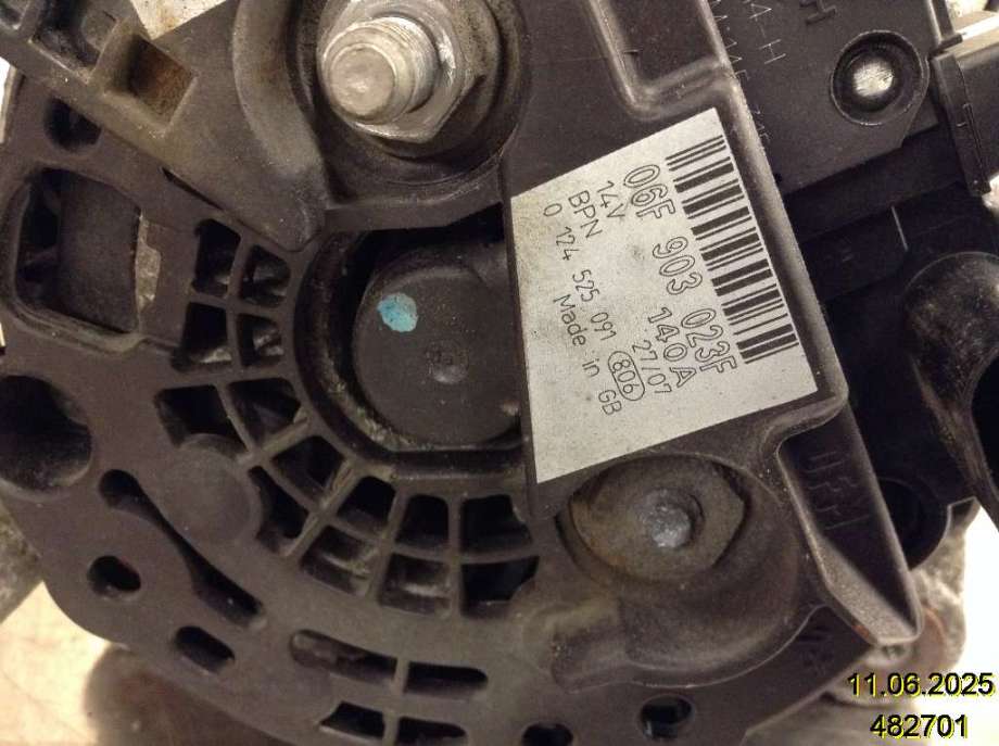 Dynamo til Mitsubishi Outlander 2007-2010 (Type II, Fase 1)  (MITSUBISHI|1800A066|0 124 525 091|06F 903 023 F)