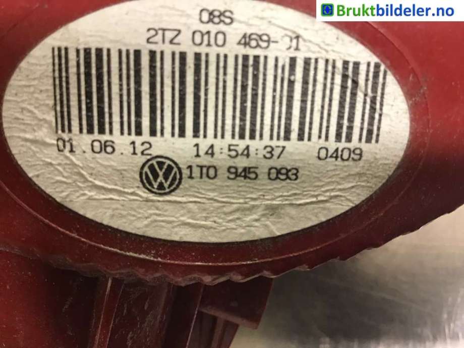 Baklykt venstre indre til VW Touran 2010-2015 (Type I, Fase 3) (VOLKSWAGEN|1T0 945 093|)
