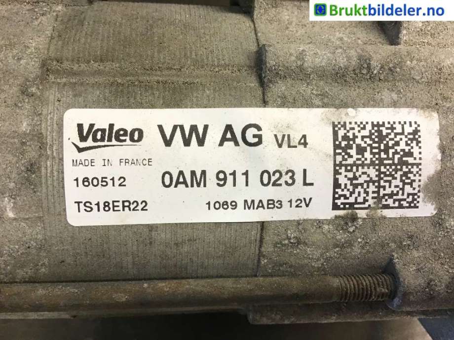 Starter diesel til VW Touran, 2010-2015 (Type I, Fase 3)  (VOLKSWAGEN|0AM 911 023 L)