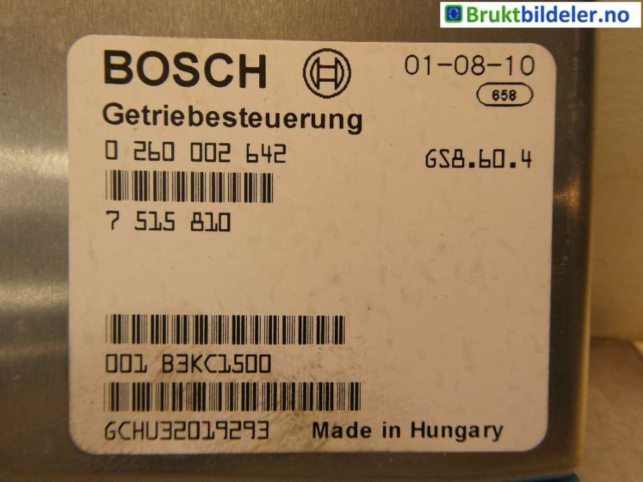 Styreenhet girkasse til BMW 3-Serie 1998-2005 (E46) (E46) (BMW|7 515 810|0 260 002 642)