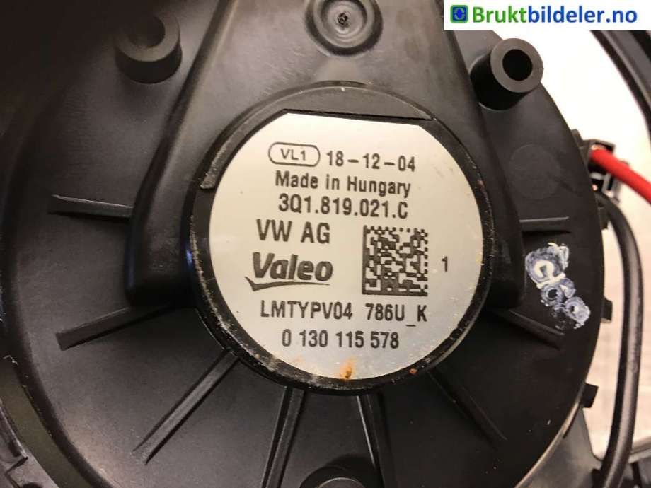 Varmeapparat motor til VW Tiguan 2016-2020 (Type II, Fase 1)  (VOLKSWAGEN|3Q1 819 021 C|0 130 115 578|)