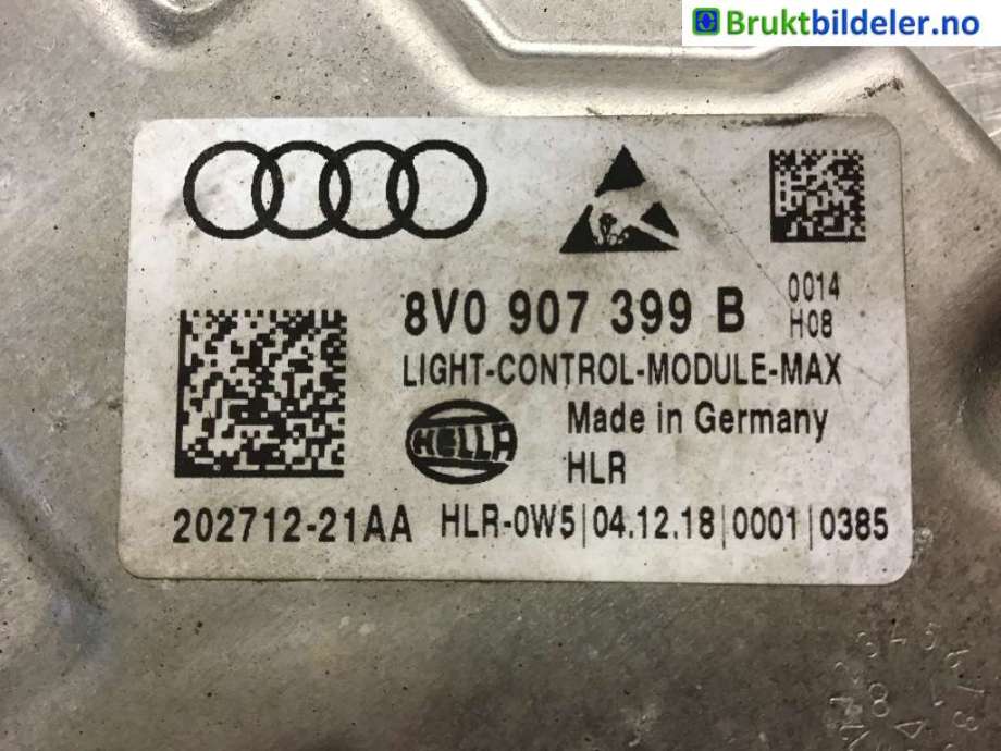 Styreenhet xenon/ballast til VW Tiguan 2016-2020 (Type II, Fase 1)  (VOLKSWAGEN|8V0 907 399 B|)