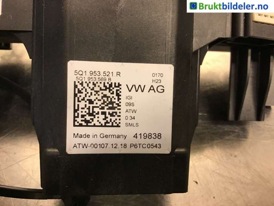Bryter combi til VW Tiguan, 2016-2020 (Type II, Fase 1)  (VOLKSWAGEN|5Q1 953 521 R)