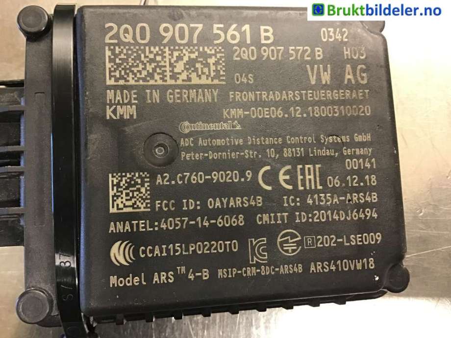 Styreenhet cruisekontroll til VW Tiguan 2016-2020 (Type II, Fase 1)  (VOLKSWAGEN|2Q0 907 561 B|)