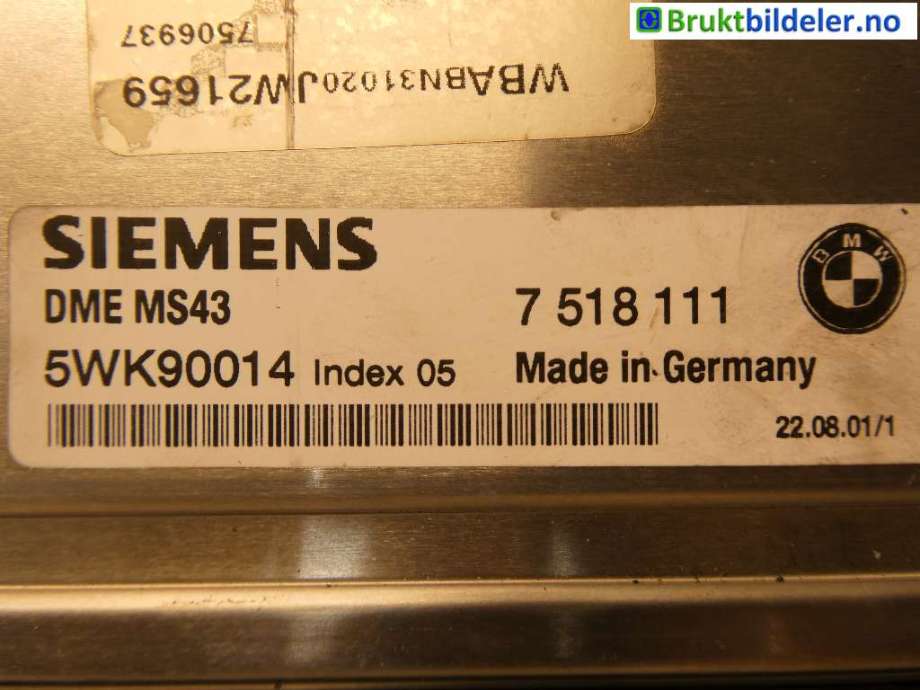 Styreenhet motor til BMW 3-Serie 1998-2005 (E46) (E46) (BMW|7 518 111|5WK90014|7516460)