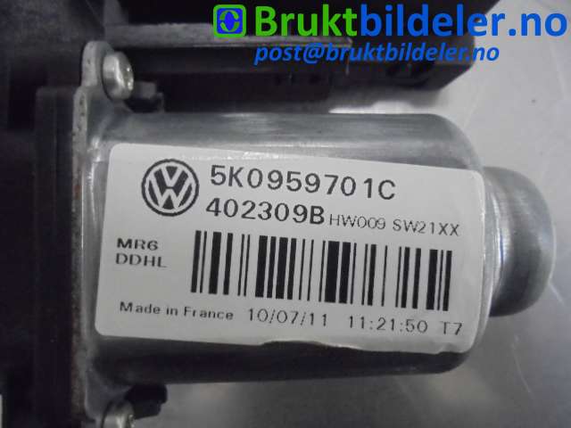 Ruteheis venstre foran til VW Golf VI 2008-2012  (VOLKSWAGEN|5K0 959 793 A||5K0 959 701 C)