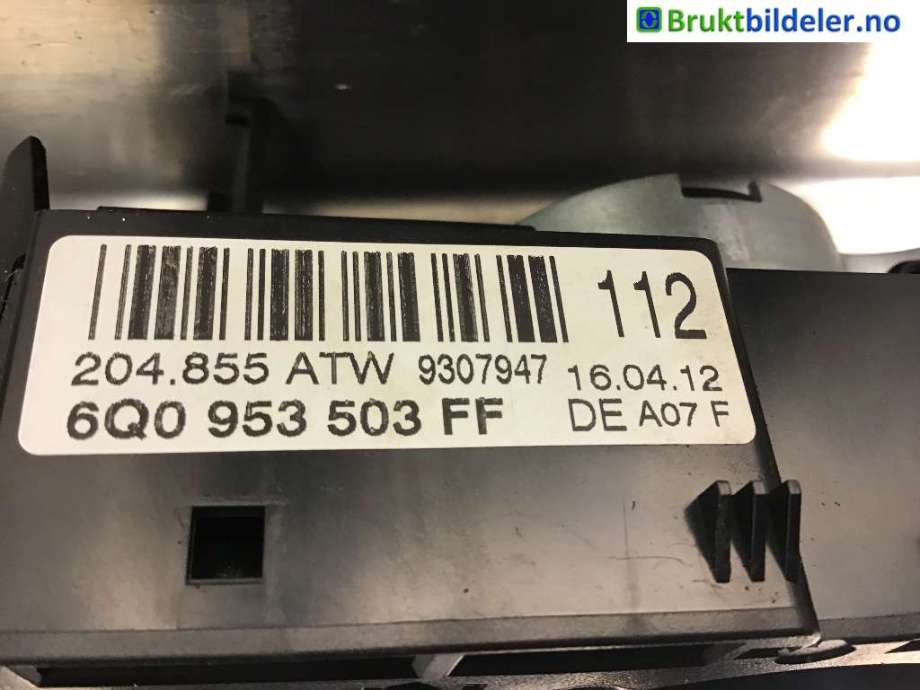 Bryter combi til VW Transporter / Caravelle 2009-2015 (Fase 2) (T5) (T5) (VOLKSWAGEN|6Q0953503 FF|)