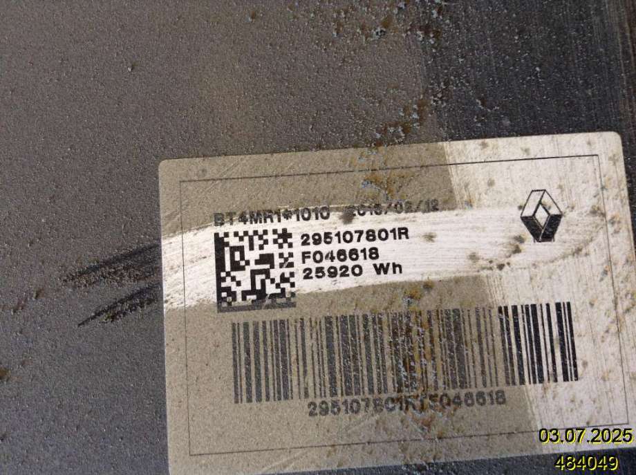Batteripakke elbil til Renault Zoe 2013-2019 (Fase 1)  (RENAULT|295107801R|)