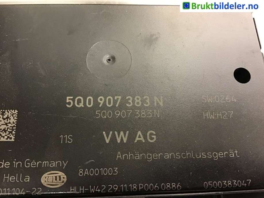 Styreenhet hengerfeste til VW Tiguan, 2016-2020 (Type II, Fase 1)  (VOLKSWAGEN|5Q0 907 383 N)