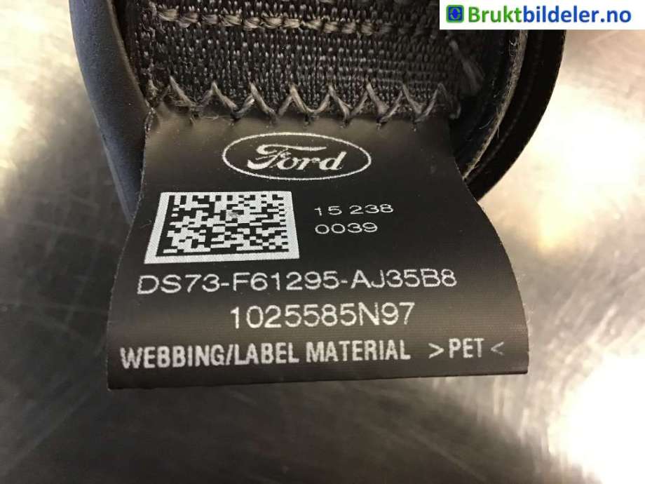 Sikkerhetsbelte foran venstre til Ford Mondeo, 2014-2019 (Type V, Fase 1)  (FORD|DS73-F61295-AJ35B8)