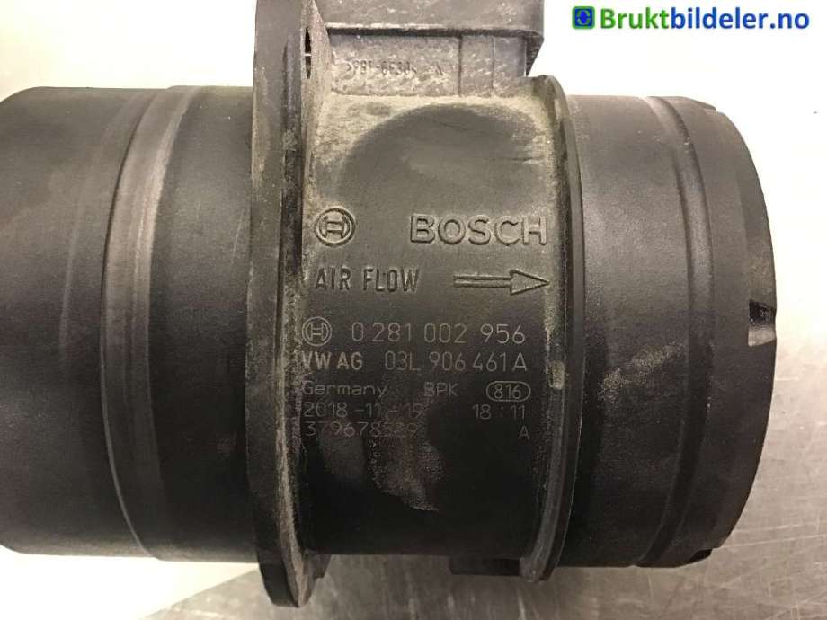 Luftmengde/luftmassemåler til VW Tiguan 2016-2020 (Type II, Fase 1)  (VOLKSWAGEN|03L906461A|0 281 002 956|)