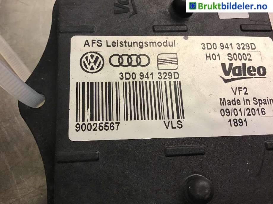 Styreenhet xenon/ballast til VW e-Golf, 2014-2017 (Fase 1)  (VOLKSWAGEN|3D0 941 329 D)