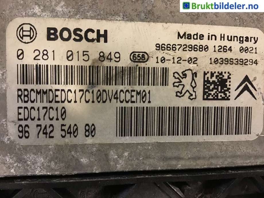Styreenhet motor til Peugeot 207, 2006-2012  (PEUGEOT|96 742 540 80)
