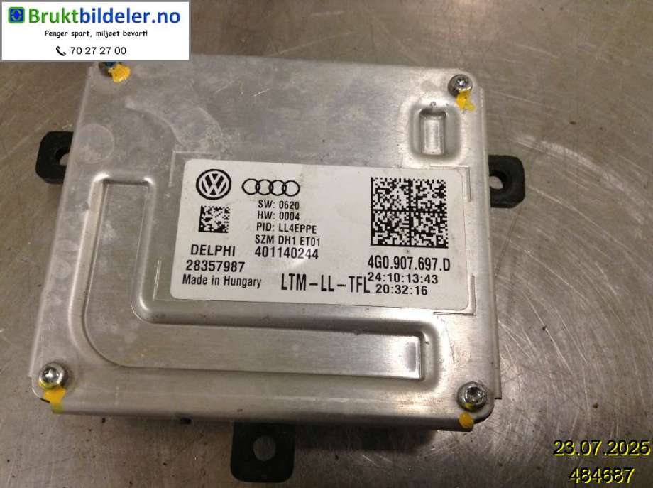 Styreenhet xenon/ballast til Škoda Octavia 2013-2016 (Type III, Fase 1) (SKODA|4G0 907 697 D|28357987|)