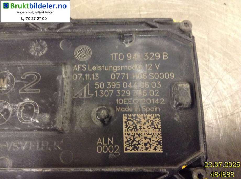 Styreenhet xenon/ballast til Škoda Octavia 2013-2016 (Type III, Fase 1)  (SKODA|1T0 941 329 B|1 307 329 336 02|)