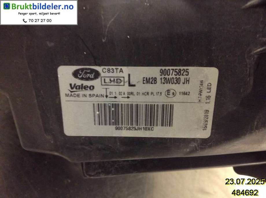 Frontlykt venstre xenon til Ford Galaxy 2015-2022 (Type IV)  (FORD|EM2B-13W030-JH|)
