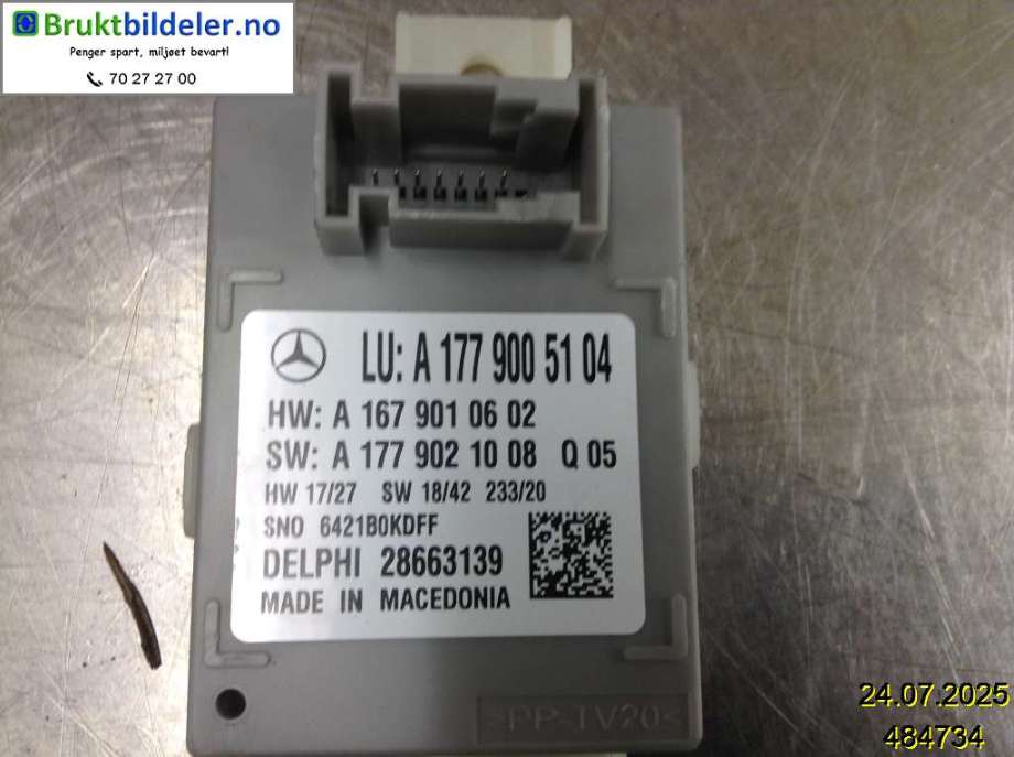 Styreenhet comfort (BCM) til Mercedes EQC 2019-->>  (MERCEDES|A 177 900 51 04|)