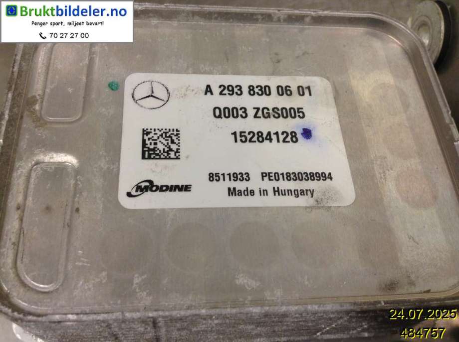 Varmeapparat diverse til Mercedes EQC 2019-->>  (MERCEDES|A 293 830 06 01|)