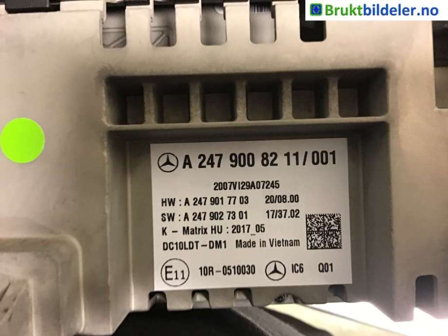 Multimedia display (MCU - Media Controller Unit) til Mercedes EQC 2019-->>  (MERCEDES|A 247 900 82 11 /|)