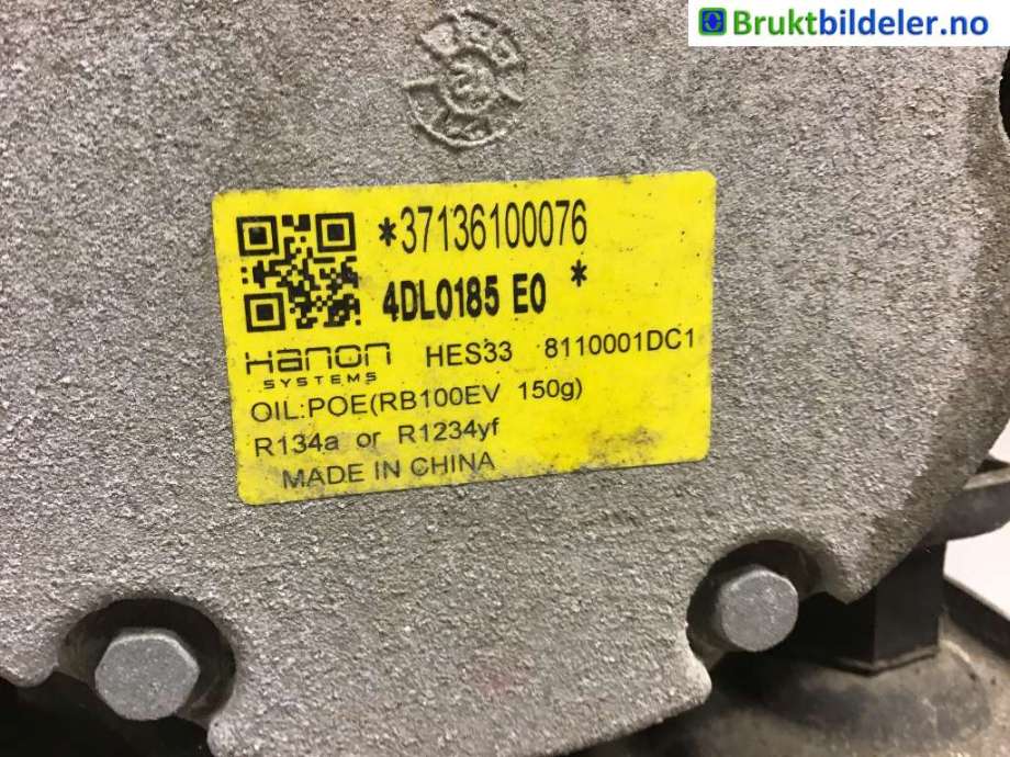 Aircondition kompressor til XPeng G3 2021-->>  (XPENG|8110001DC1|)