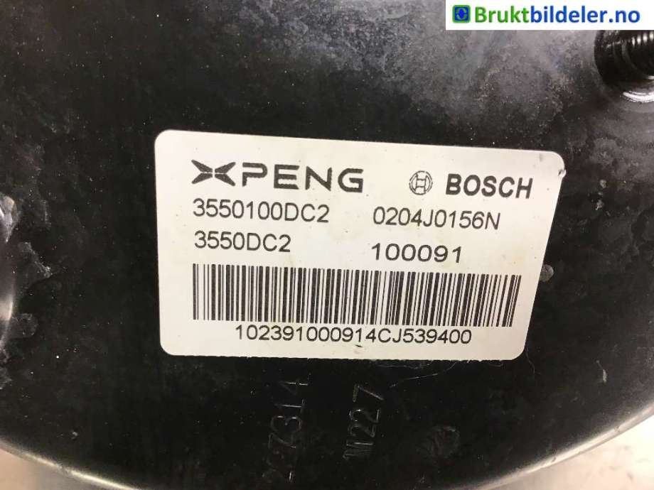 Bremsekraft-forsterker til XPeng G3 2021-->>  (XPENG|3550100DC2|0 204 J01 56N|)
