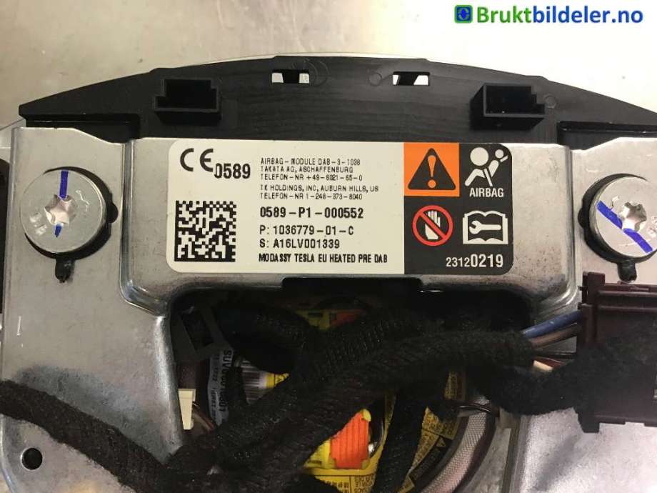 Airbag rattpute til Tesla Model X 2016-->>  (TESLA|0589-P1-000552|)