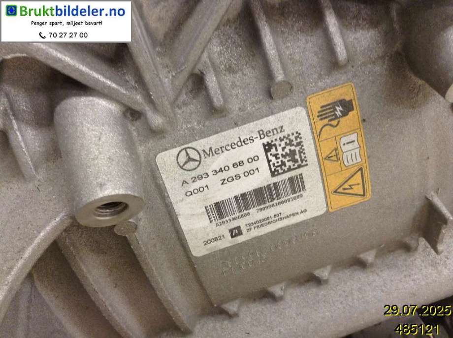 Motor elbil foran til Mercedes EQC 2019-->>  (MERCEDES|A 293 340 68 00|)
