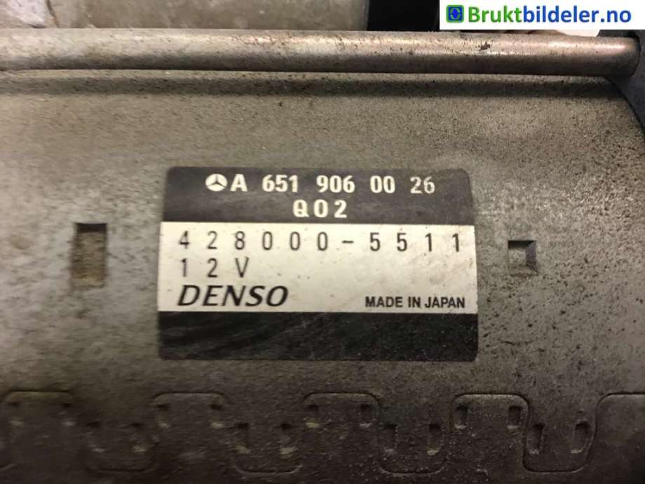 Starter diesel til Mercedes Vito/Viano 2010-2014 (Fase 2) (W639) (W639) (MERCEDES|A 651 906 00 26|428000-5511|)