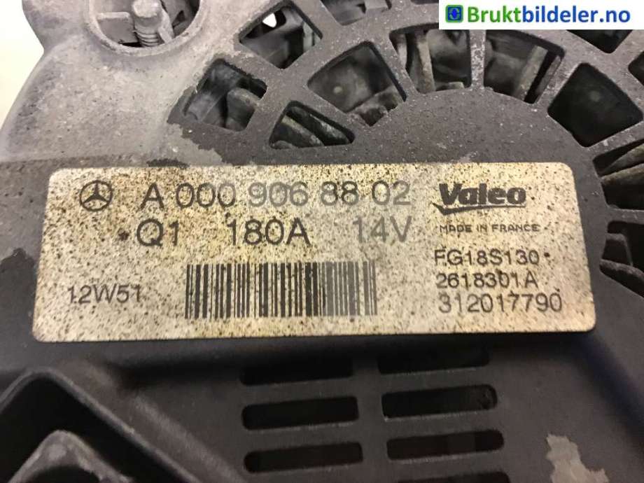 Dynamo til Mercedes Vito/Viano 2010-2014 (Fase 2) (W639) (W639) (MERCEDES|A 000 906 88 02|2618301A|)