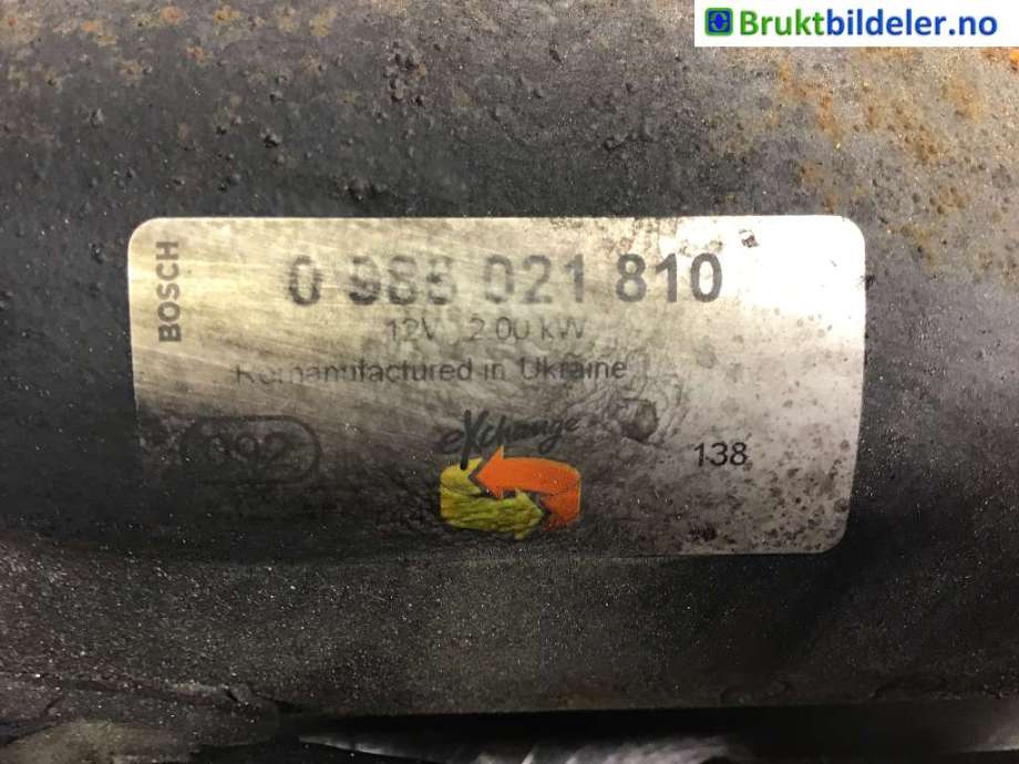 Starter diesel til Ford Transit 2006-2013  (FORD TRANSIT 85 T260||0 988 021 810)